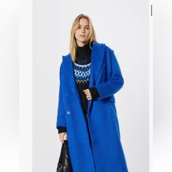 GAP Fair Isle Funnel neck Black and Blue Sweater Size XL - Picture 3 of 13